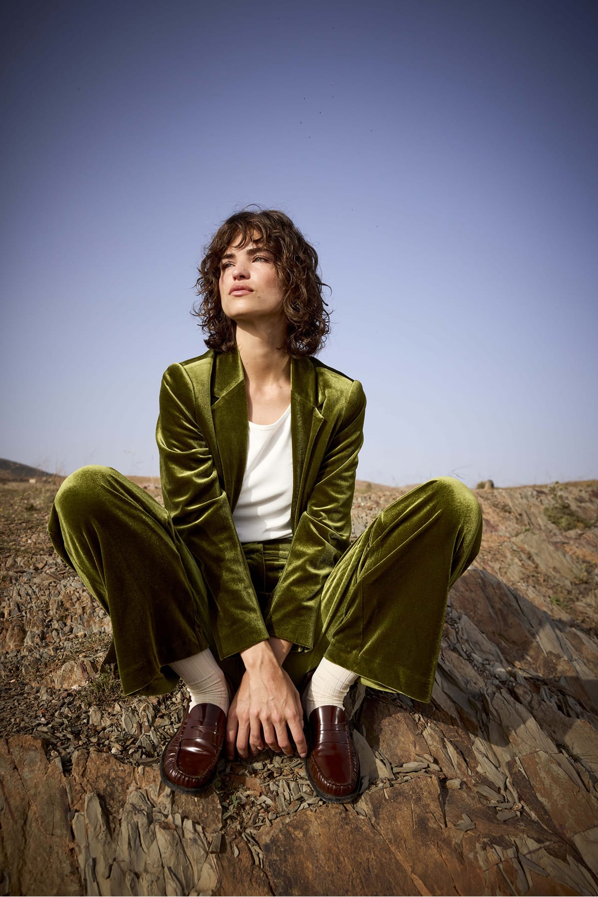 Blazer Ellis jacket Olive green Blazer JC Sophie