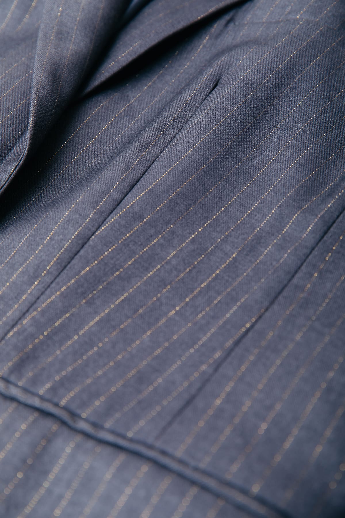 Blazer Gemma Lurex Pinstripe Dark Grey Blazer Colourful Rebel