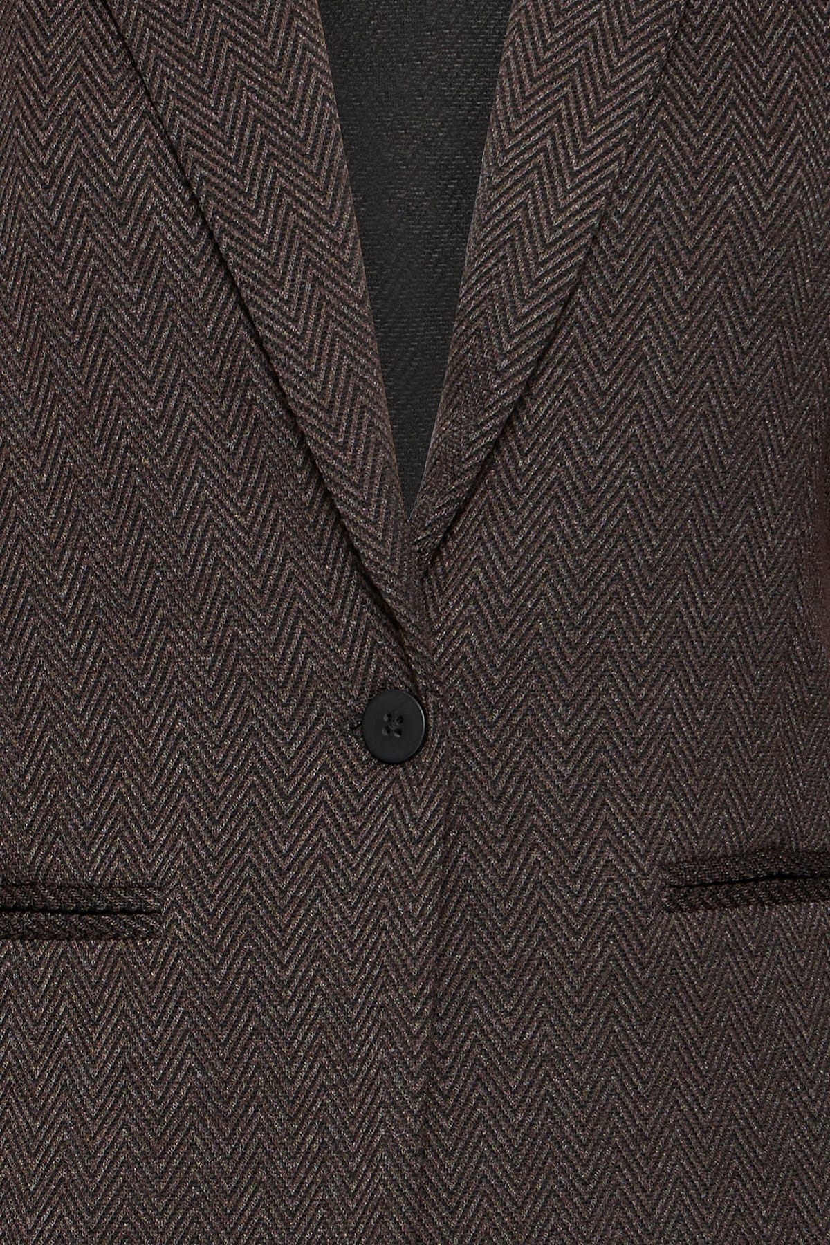 Blazer IHKATE JACQUARD BL4 BLACK BROWN HERRINGBONE Blazer ICHI