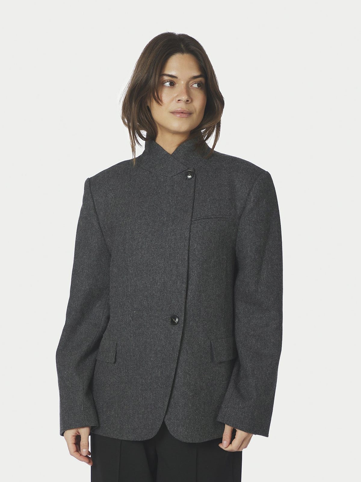 Blazer Nerine Structure Twill Antracit Blazer Neo Noir