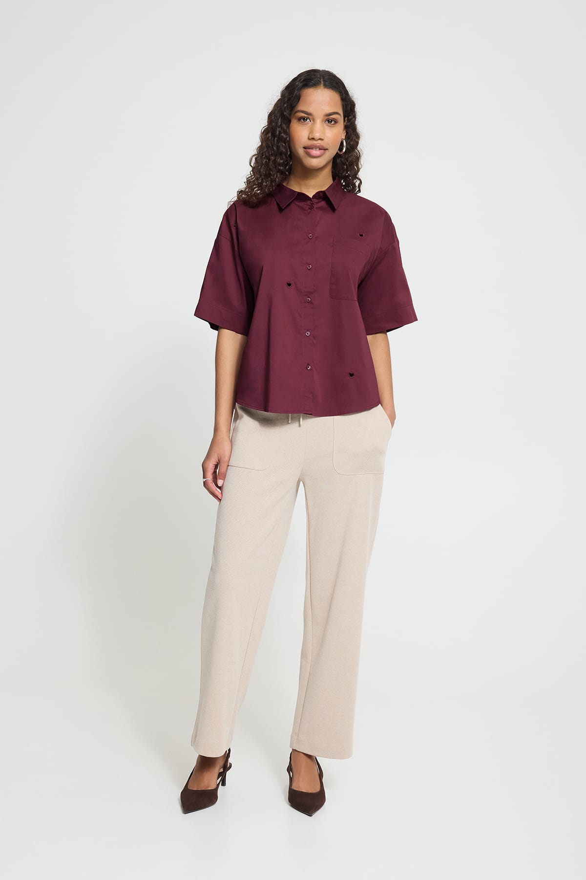 Bluse IHLELAYA SH Vineyard Wine Bluse ICHI