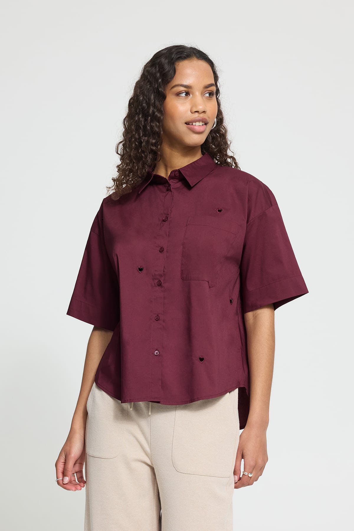 Bluse IHLELAYA SH Vineyard Wine Bluse ICHI
