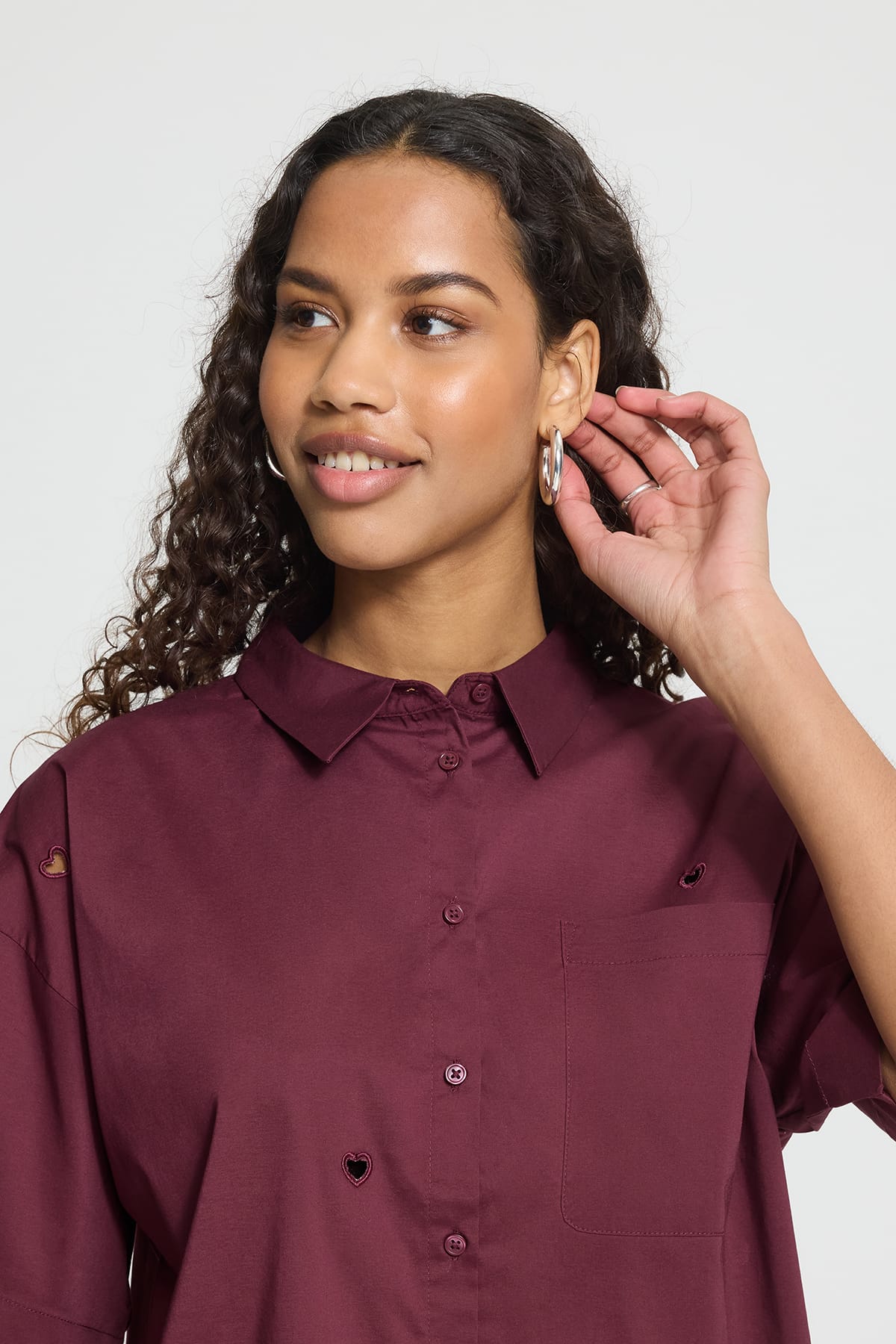 Bluse IHLELAYA SH Vineyard Wine Bluse ICHI