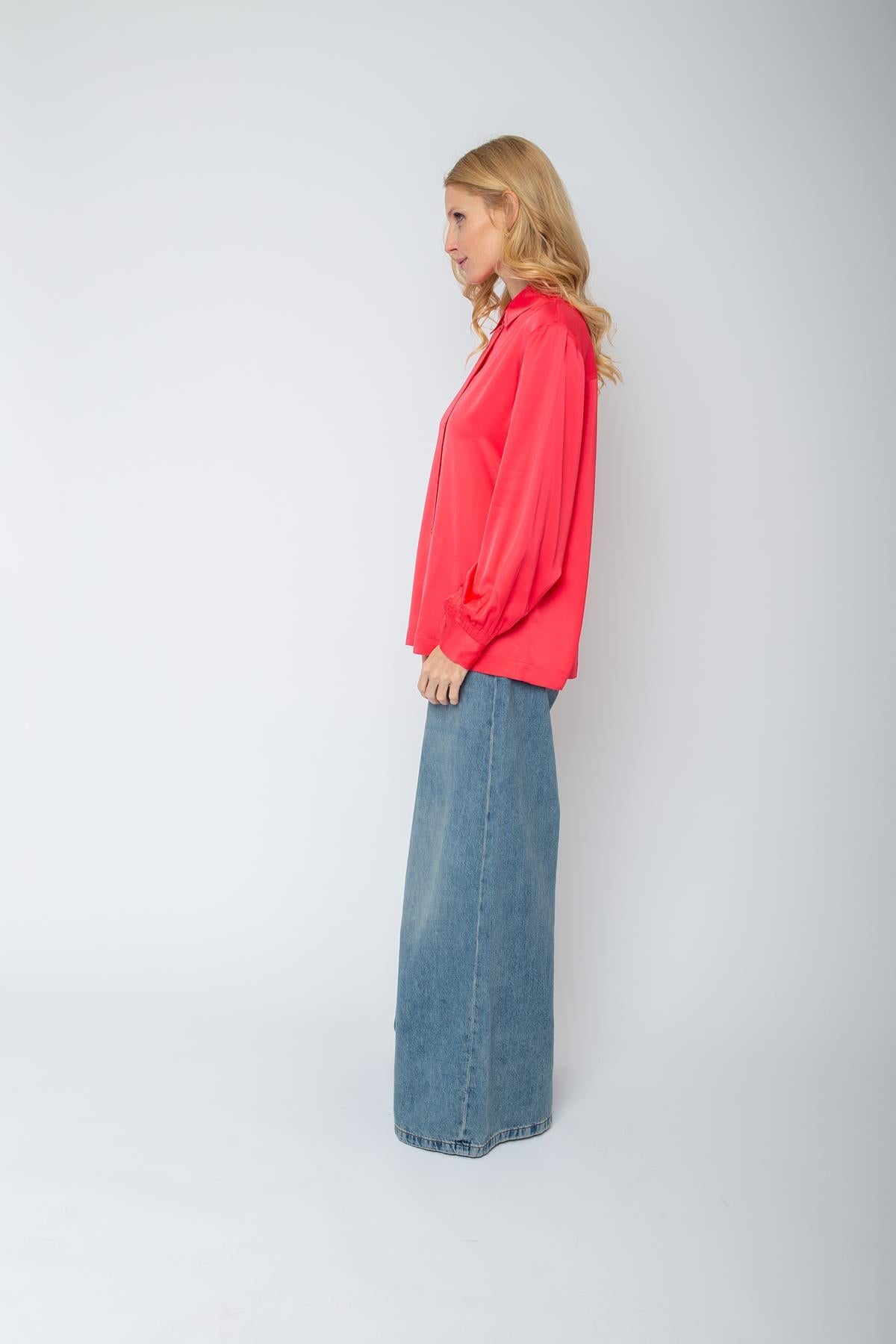 Bluse mit klassischem Kragen hibiskus Bluse Emily van den Bergh