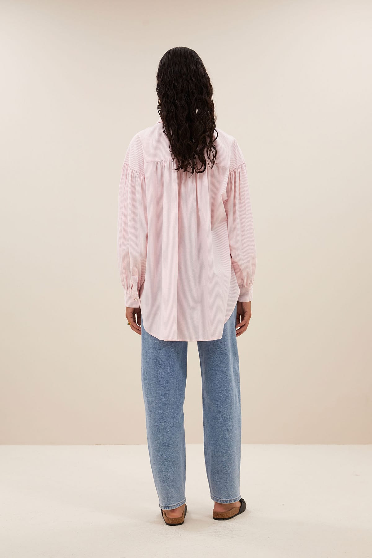 Bluse Sarah pink pinstripe Bluse By Bar