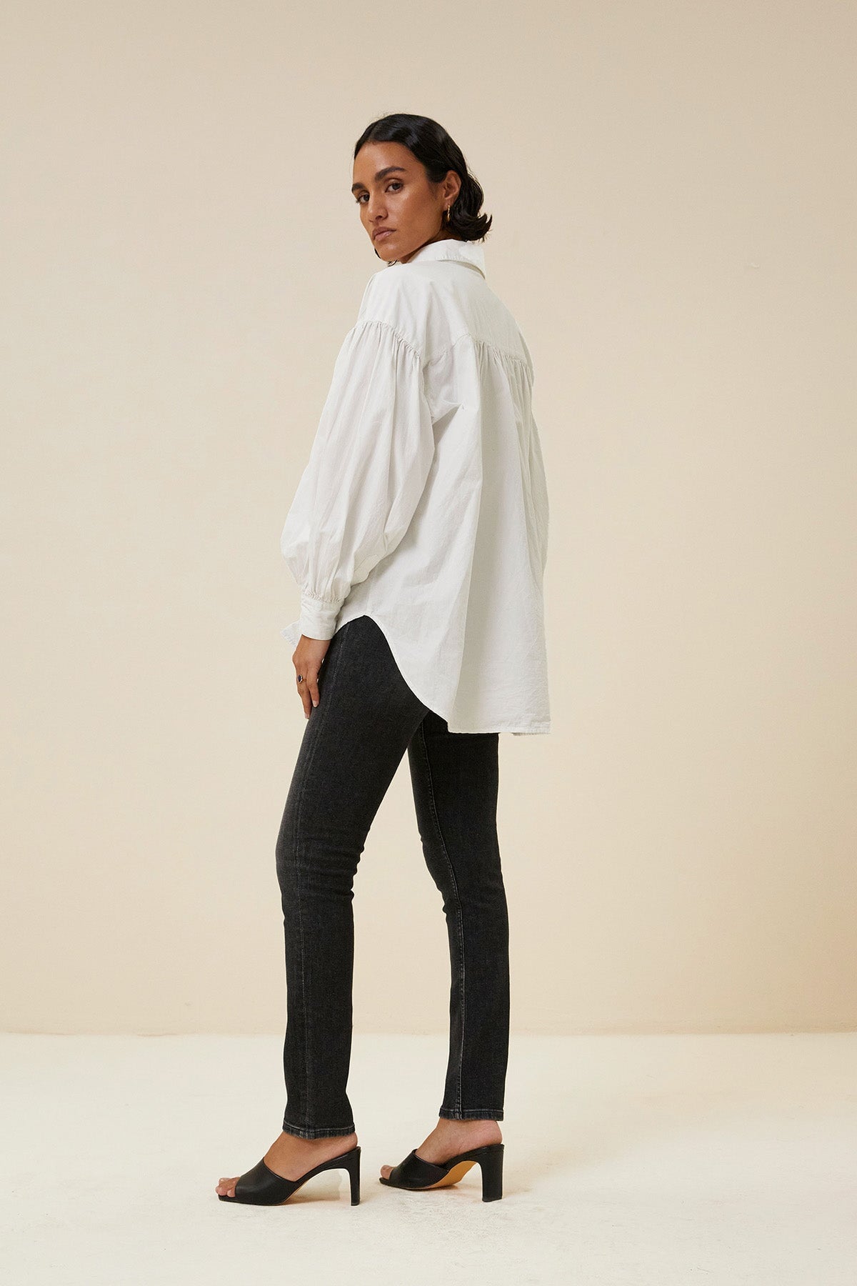Bluse sarah poplin white Bluse By Bar