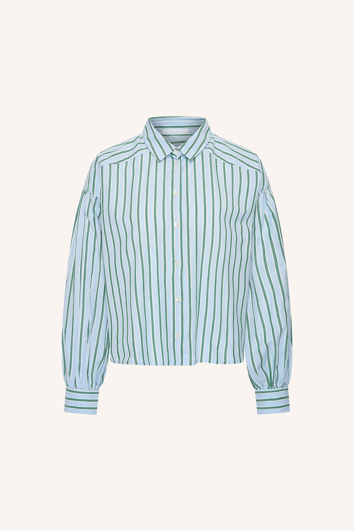 Bluse sarah short sea green sea stripe Bluse By Bar