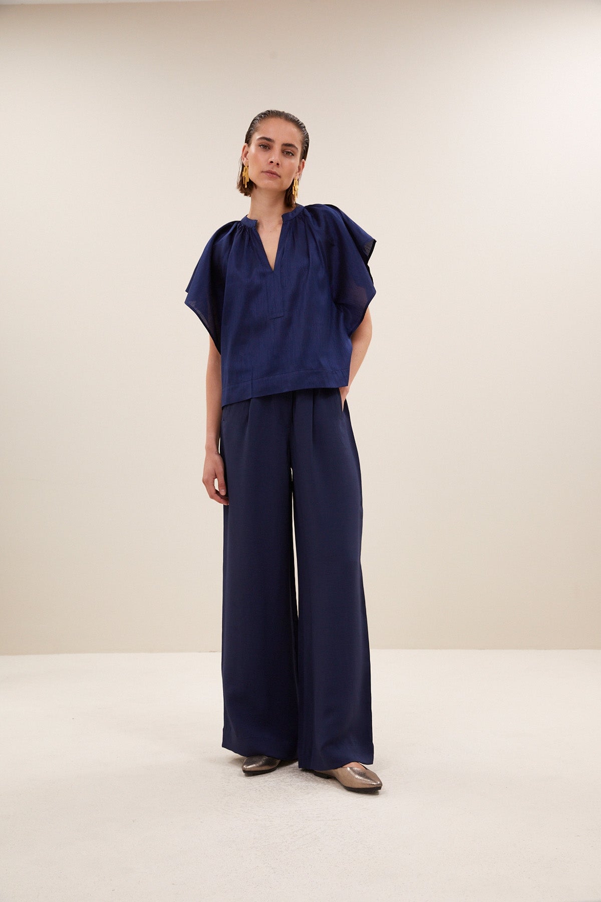 Bluse vina festive evening blue Bluse By Bar