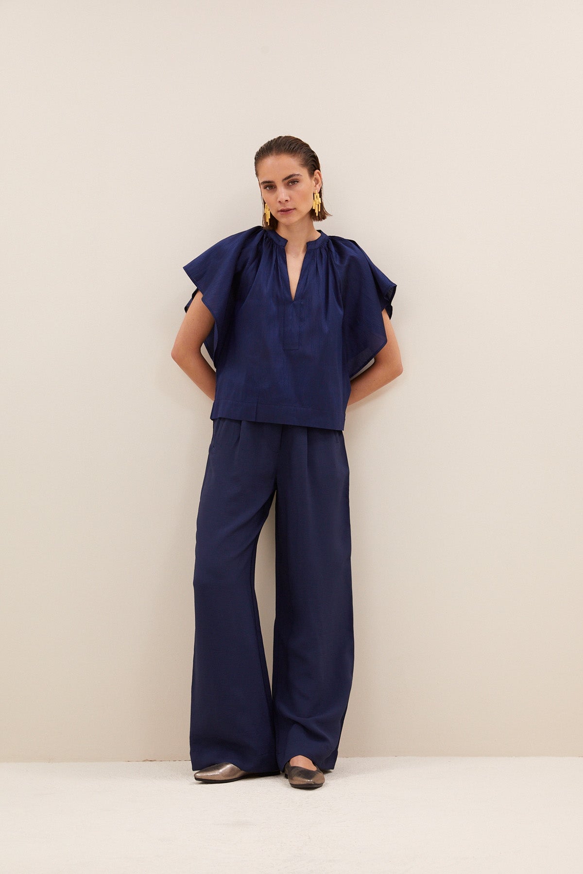 Bluse vina festive evening blue Bluse By Bar