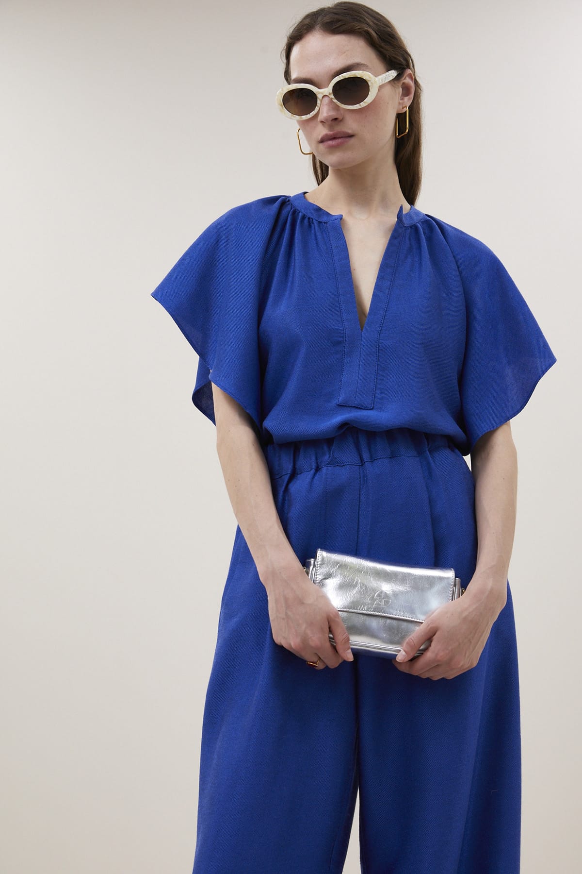 Bluse vina gloss kingsblue Bluse By Bar