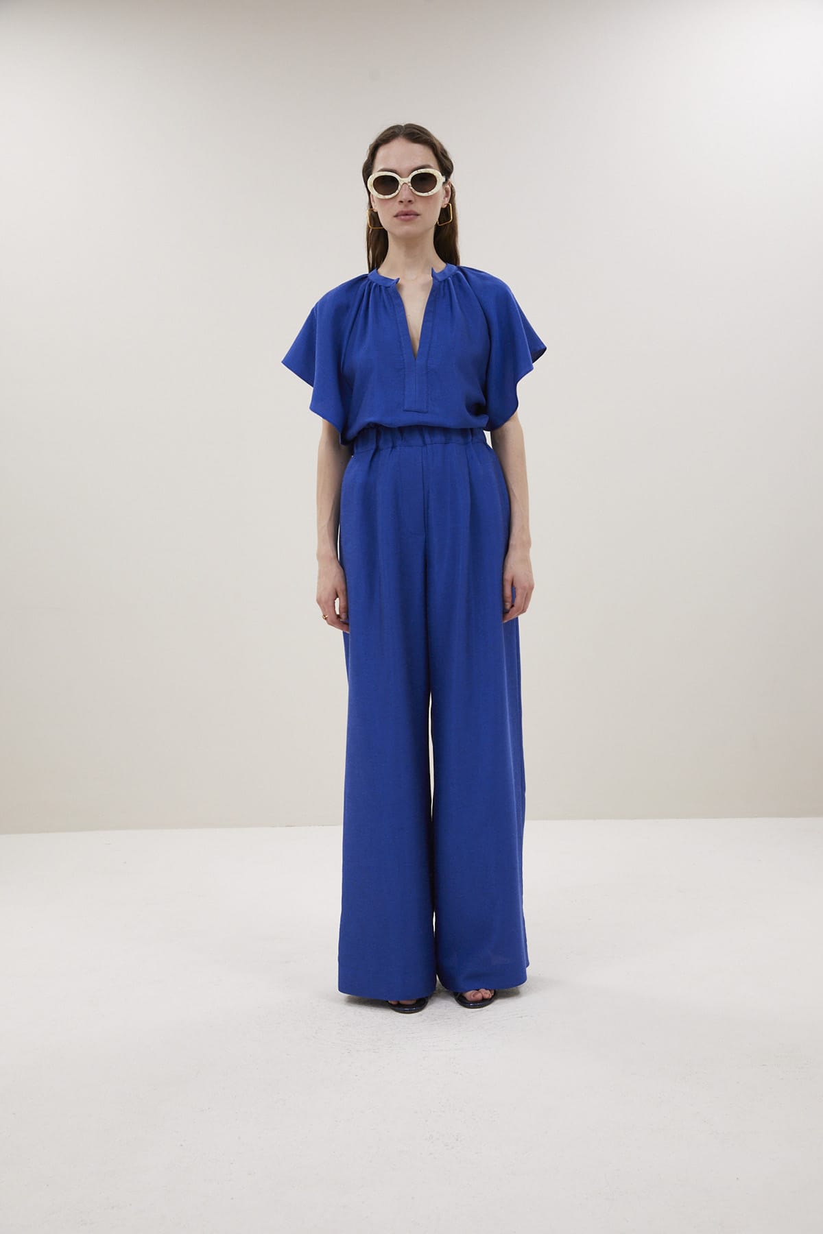 Bluse vina gloss kingsblue Bluse By Bar