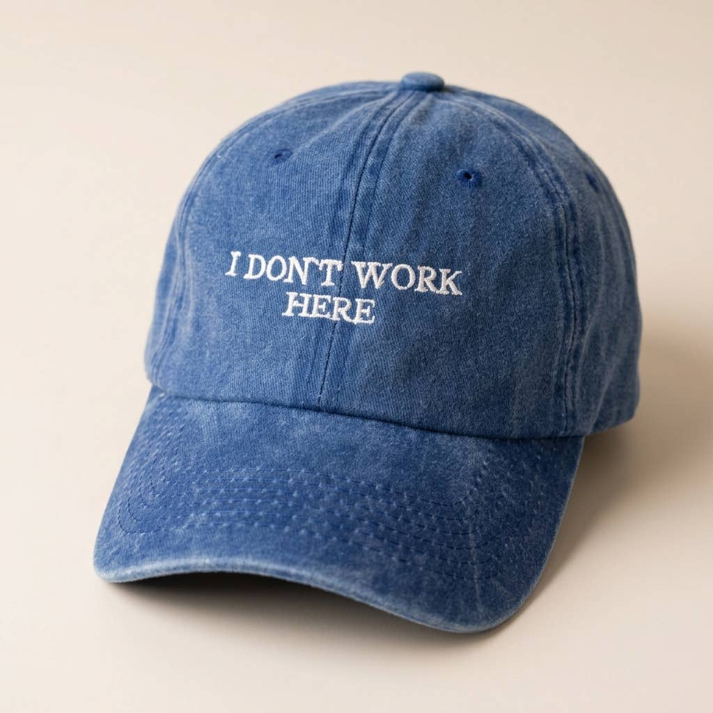 Cappie I don't work here blau Baseballcap Grasshopper Blau