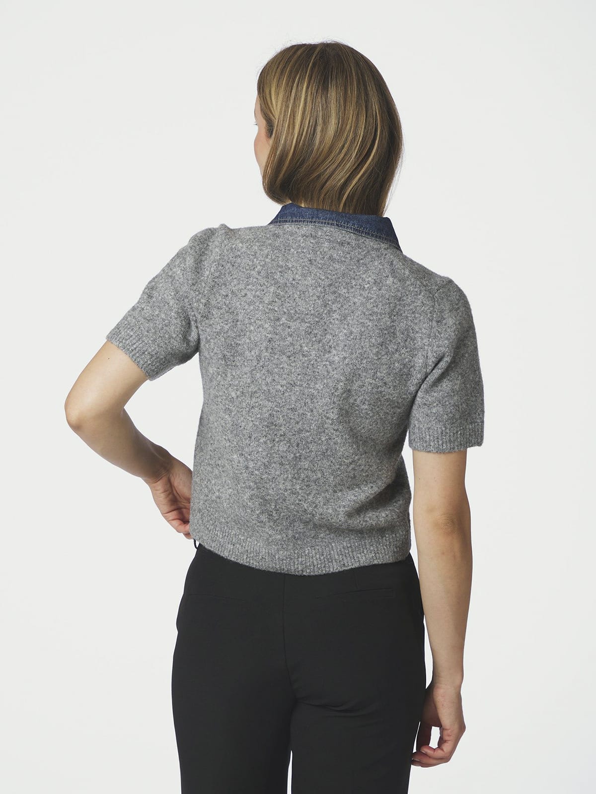 Cardigan Amoria Knit Grey melange Cardigan Neo Noir