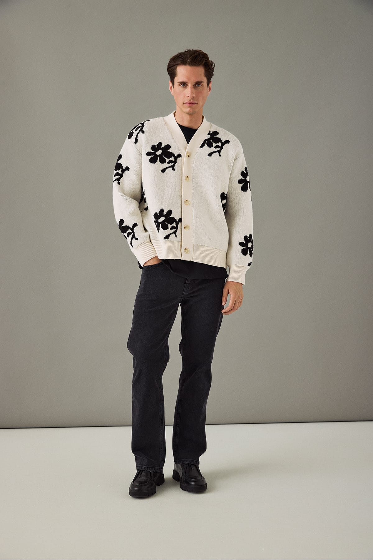 Cardigan CFDIA INTARCIA KNIT TURTLEDOVE Cardigan Casual Friday