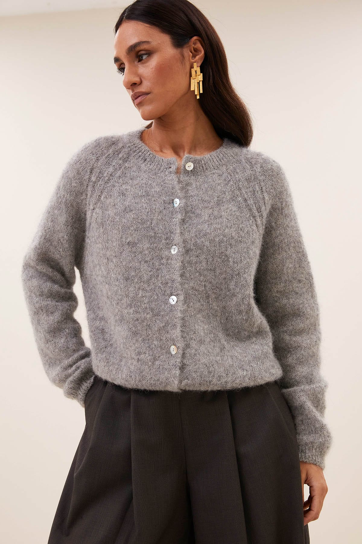 Cardigan falon grey melee Cardigan By Bar