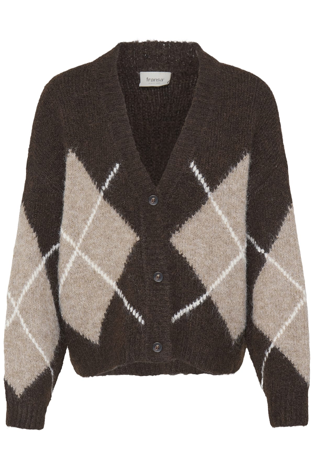 Cardigan FRCHARLEEN CAR 2 HOT FUDGE CHECK Cardigan Fransa