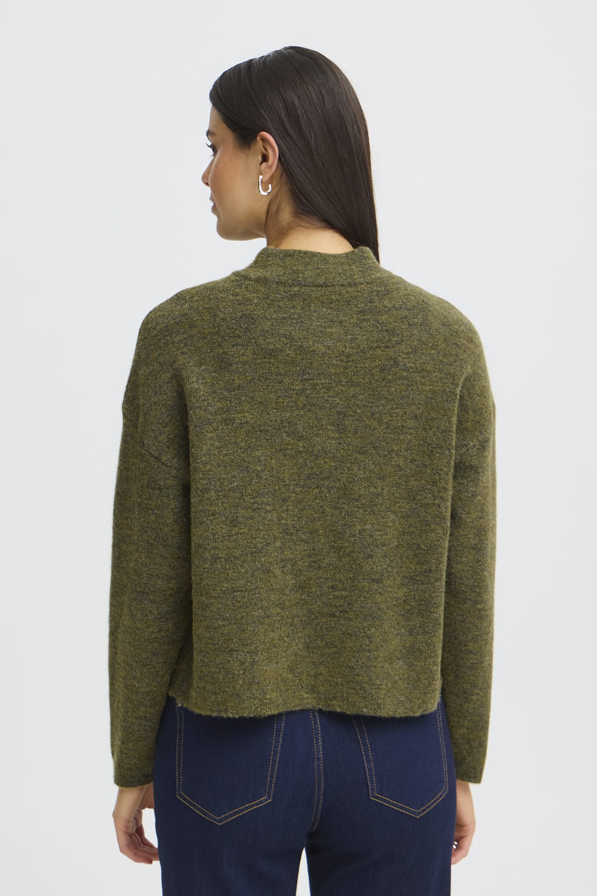 Cardigan FRSANNY CAR 10 Fir Green Melange Cardigan Fransa