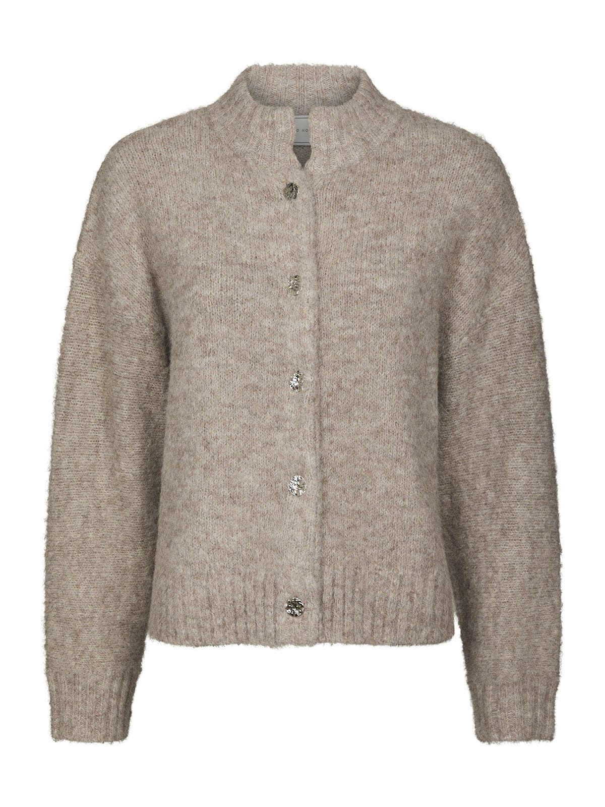 Cardigan Taura Fluffy Knit Beige Melange Cardigan Neo Noir