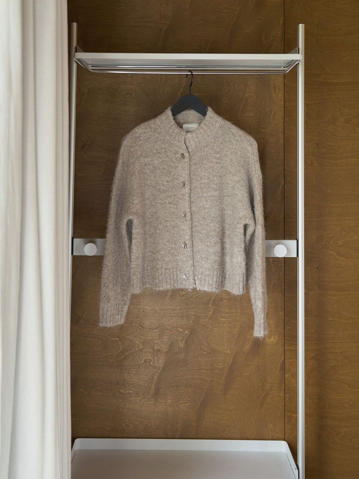 Cardigan Taura Fluffy Knit Beige Melange Cardigan Neo Noir