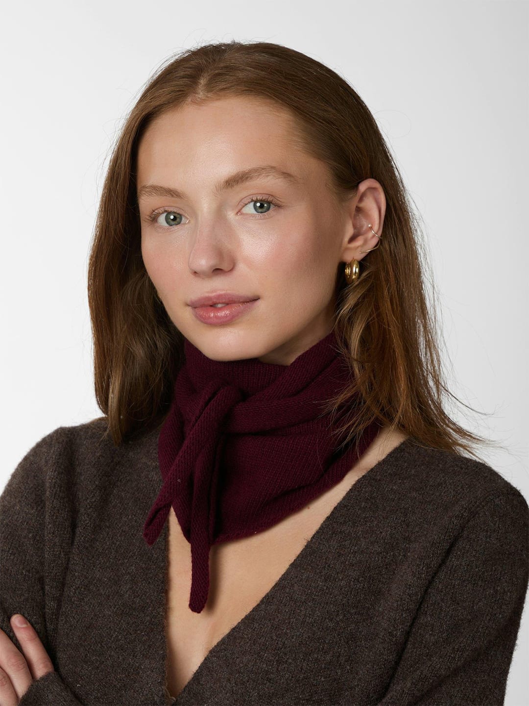Halstuch Misty Knit Scarf Wine Halstuch Neo Noir