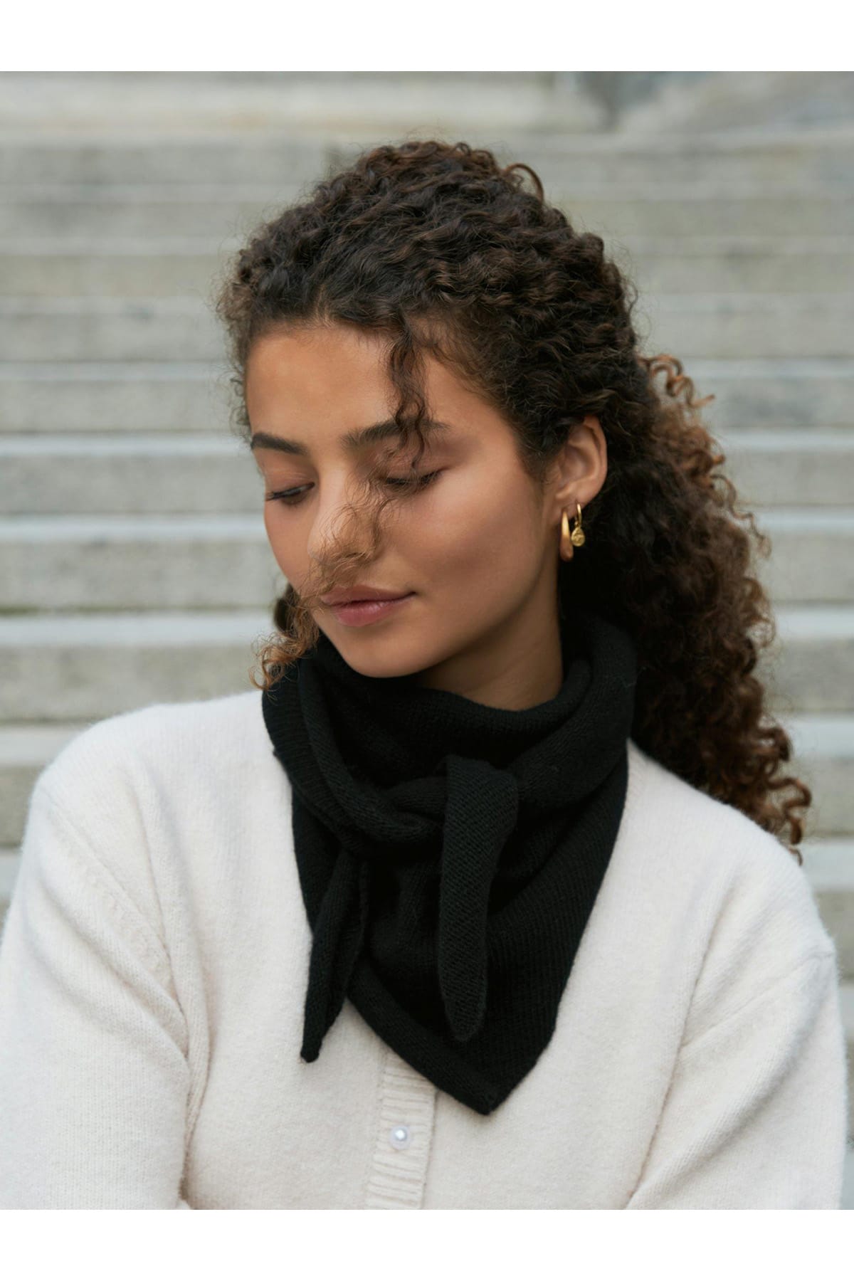 Halstuch Misty Medium Scarf Black Halstuch Neo Noir