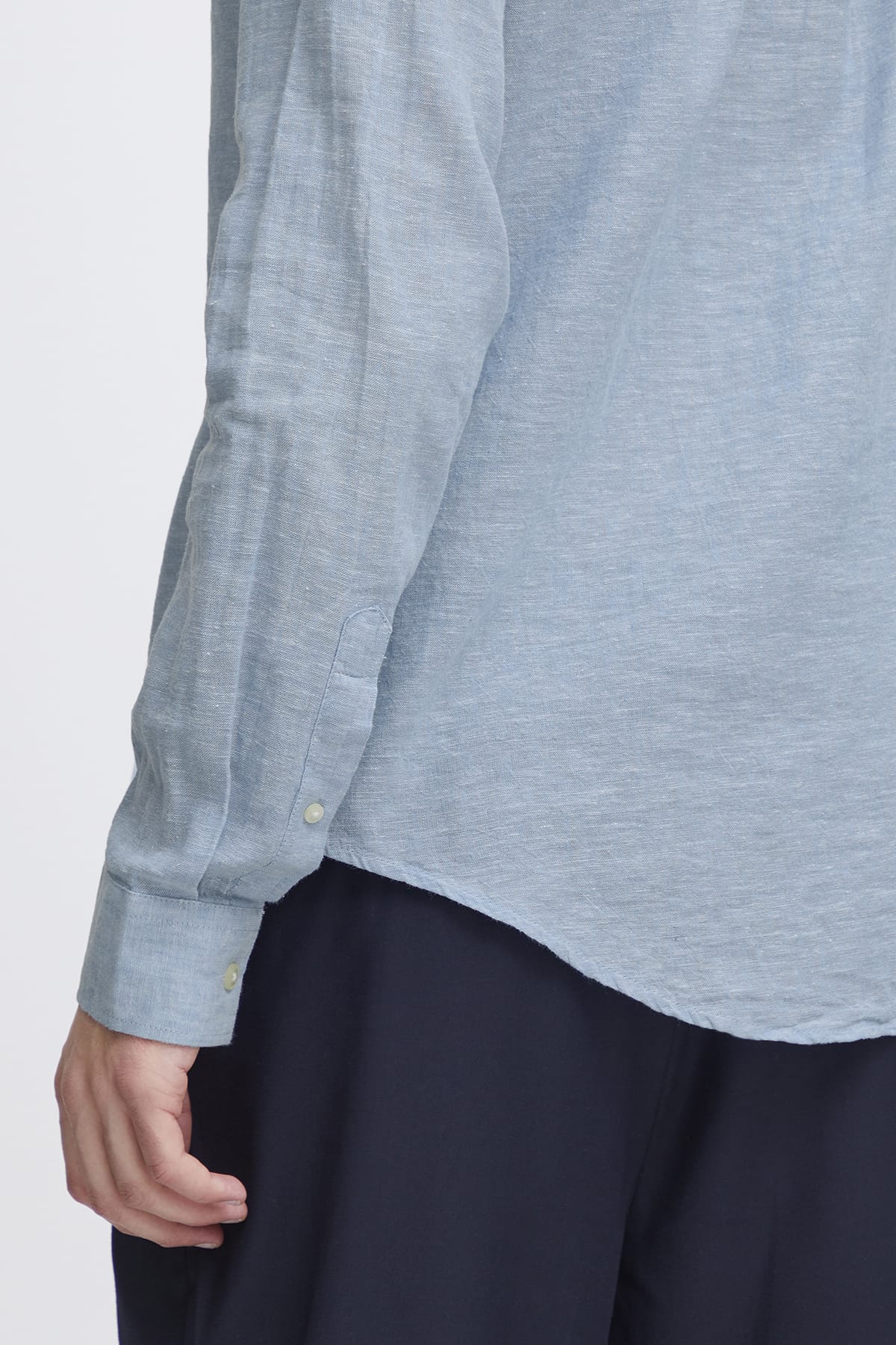 Hemd CFANTON 0053 CC LS linen mix Silver Lake Blue Hemd Casual Friday