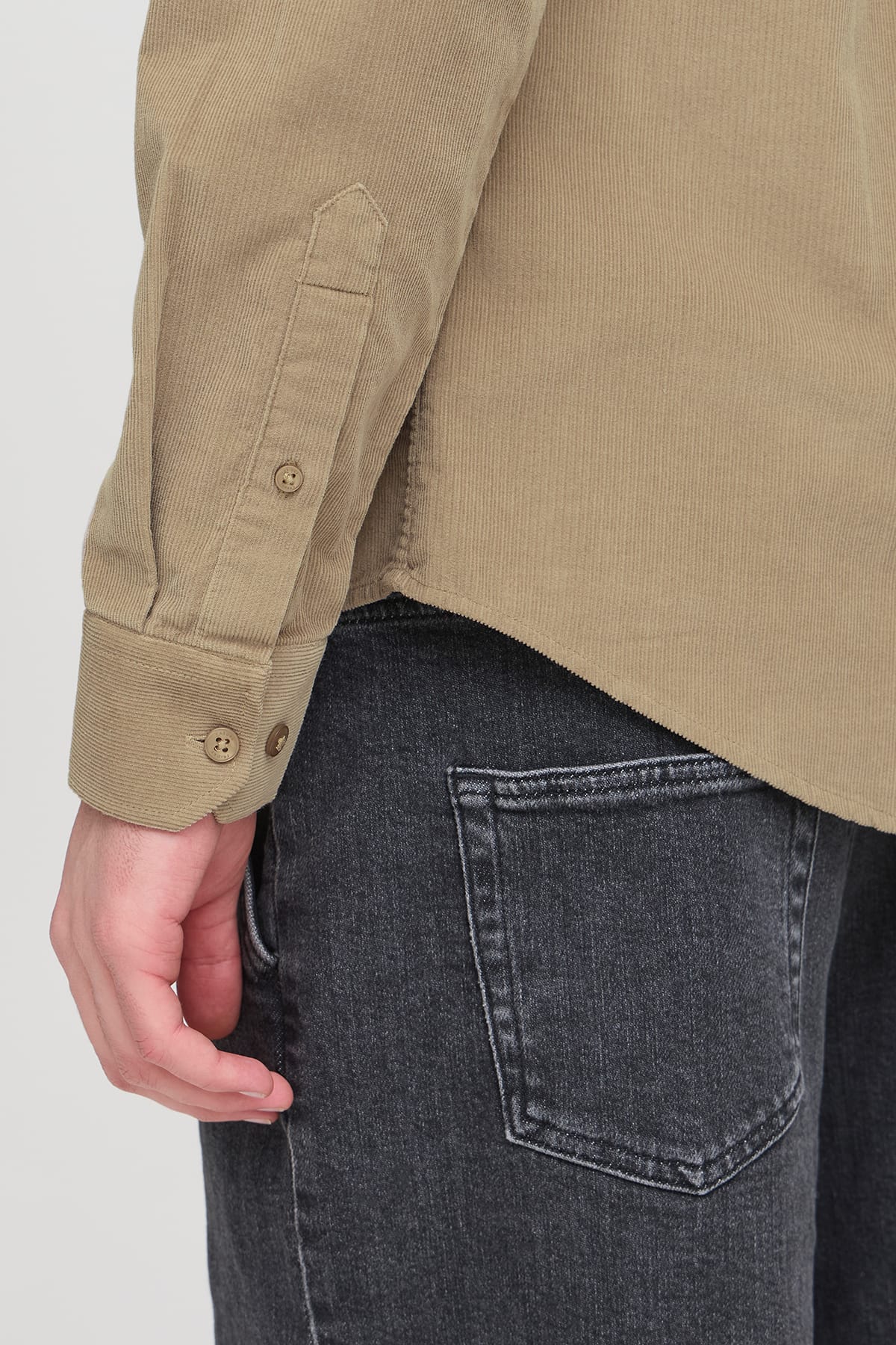 Hemd CFANTON LS BD baby cord shirt Roasted Cashew Hemd Casual Friday