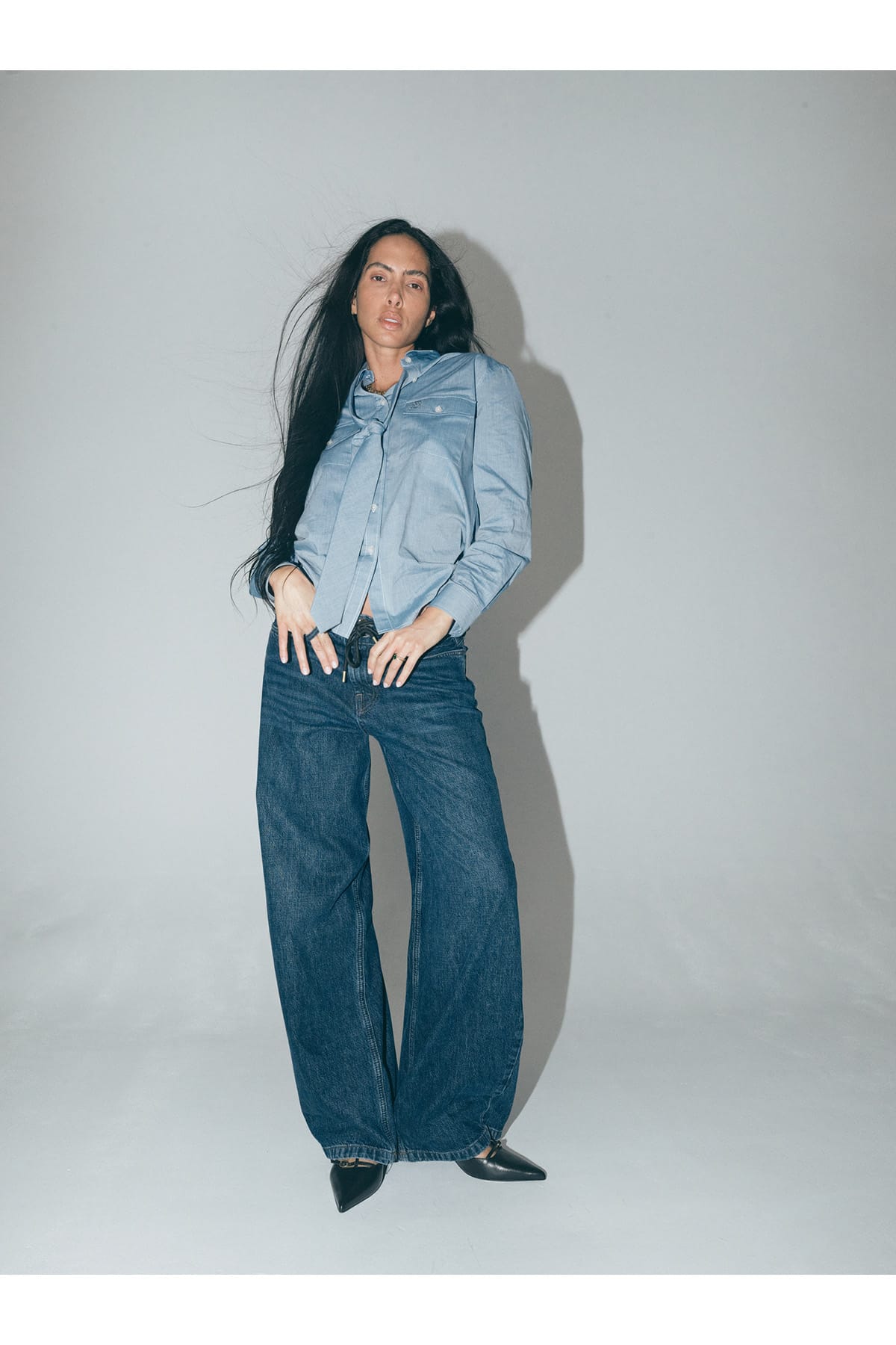 Hemd MMHStrong Chambray Shirt Light Blue Melange Hemd HEYANNO