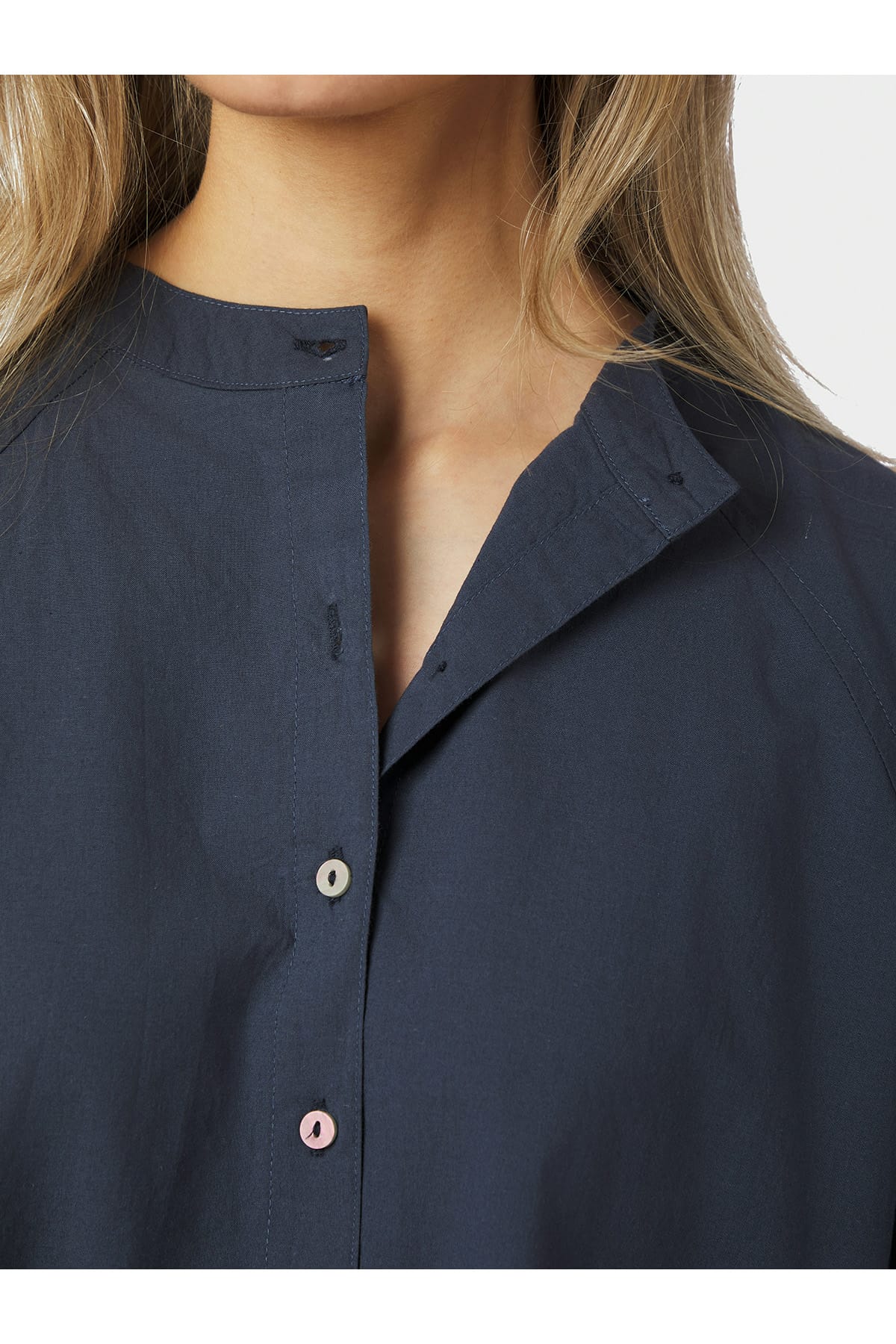 Hemd Solane C Poplin Navy Hemd Neo Noir