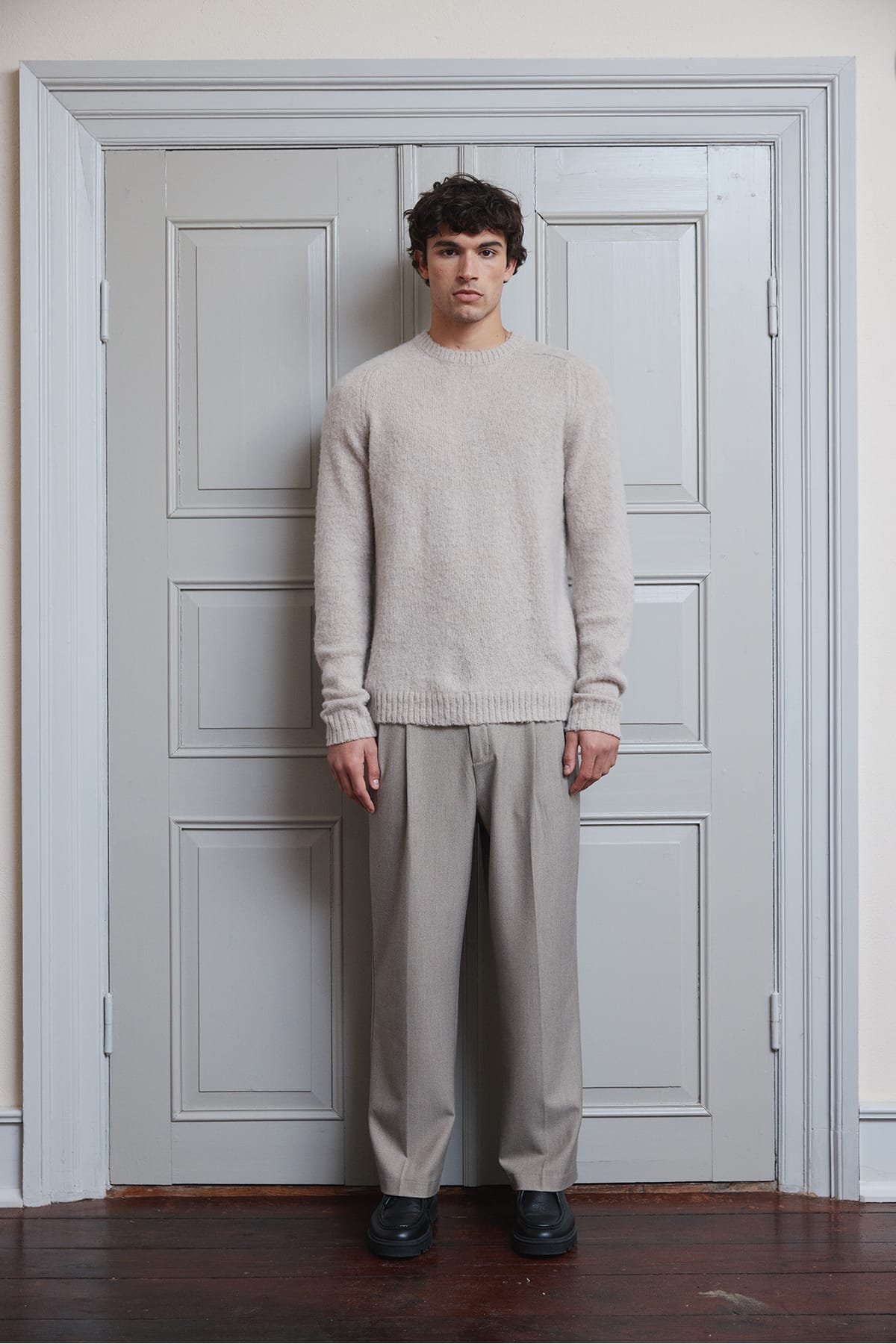 Hose CFGRANT 0222 wide stretch pants Roasted Cashew Melange Hose Casual Friday