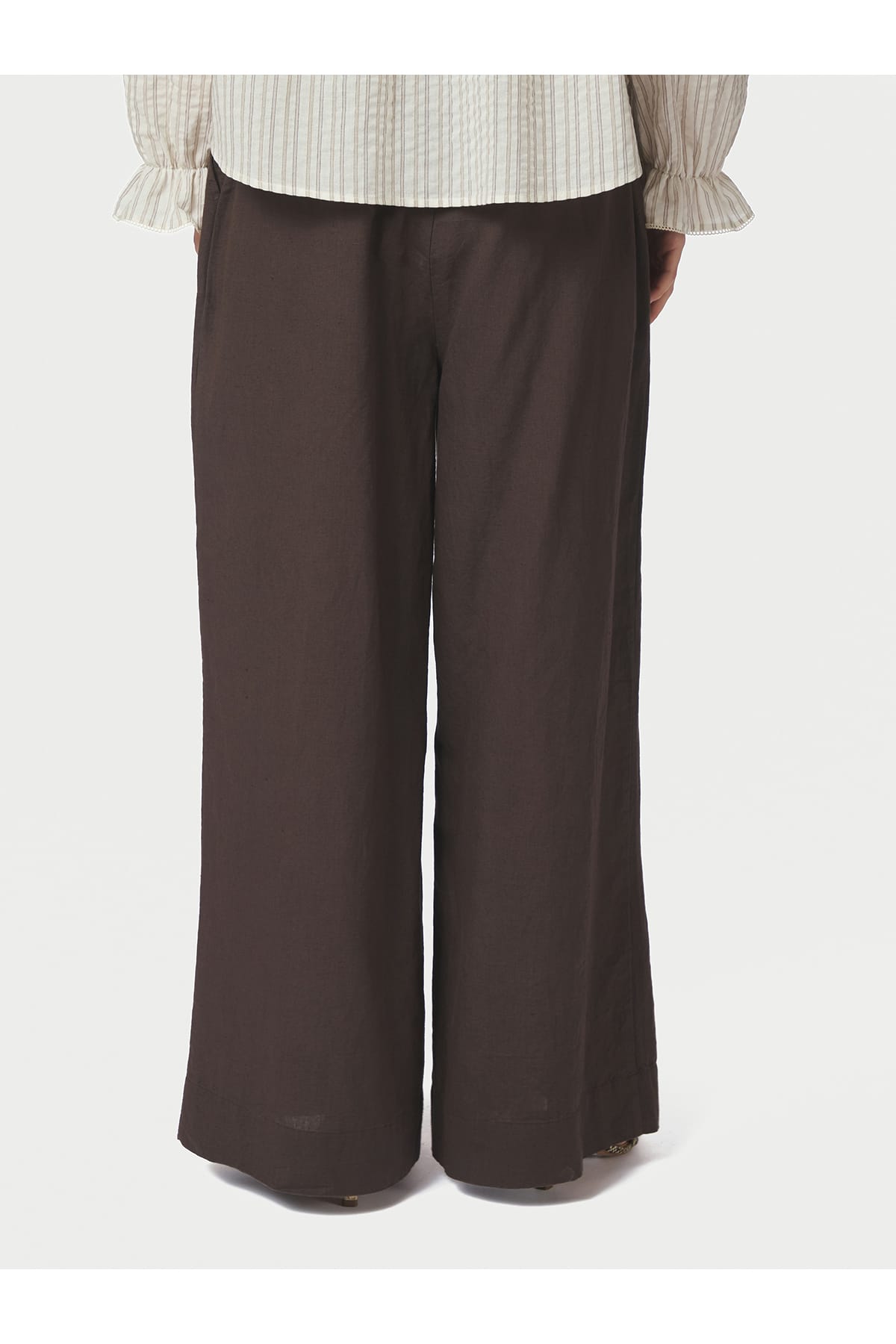 Hose Heifa Linen Pants Dark brown Hose Neo Noir