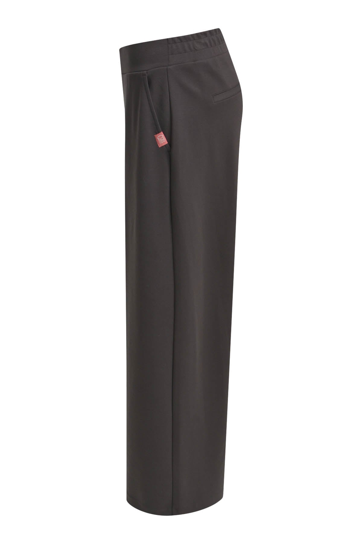 Hose wideleg elastic waist french pockets mocca Hose Milano