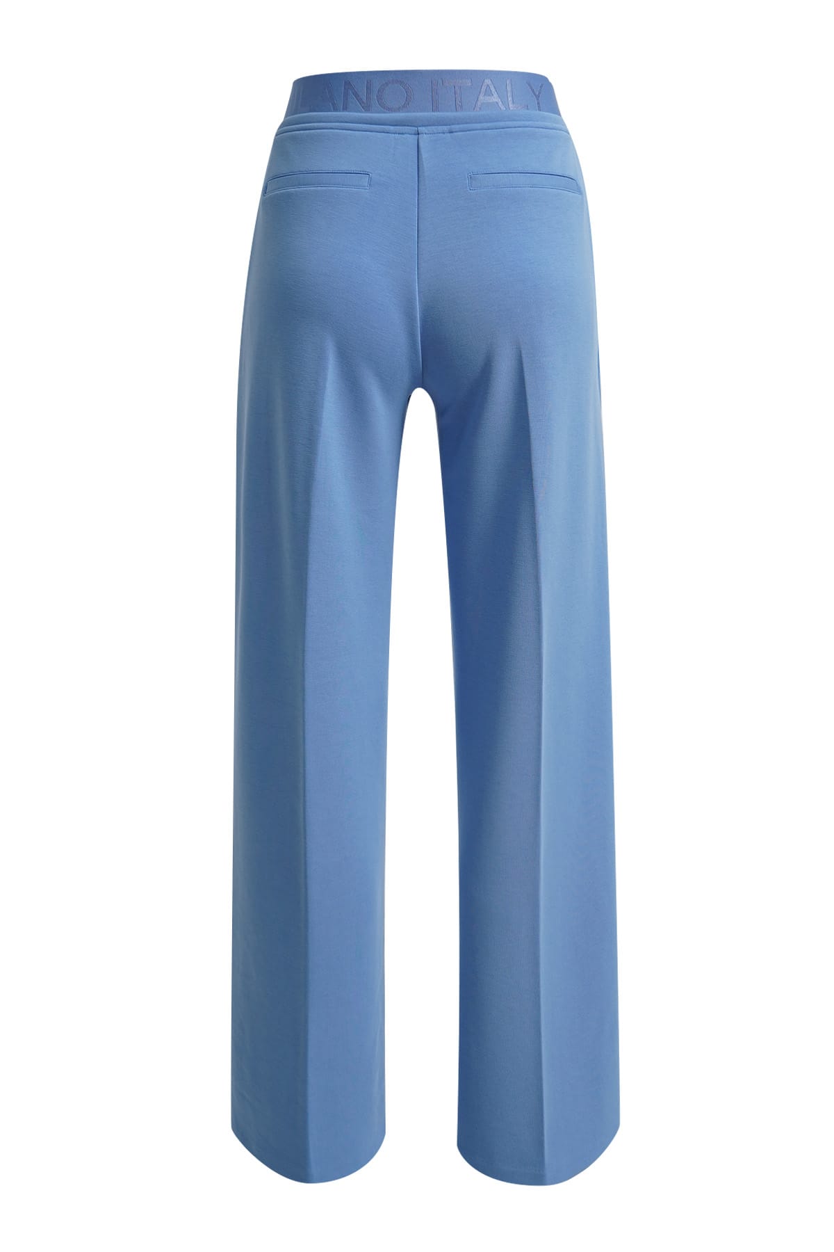 Hose wideleg w elastic waistband french pocket cornflower blue Hose Milano