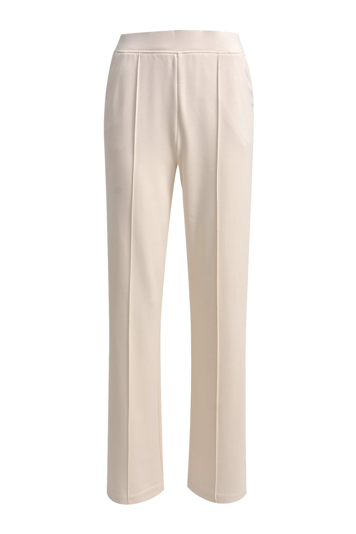 Hose wideleg with elastic at back waist and french pockets cream Hose Milano