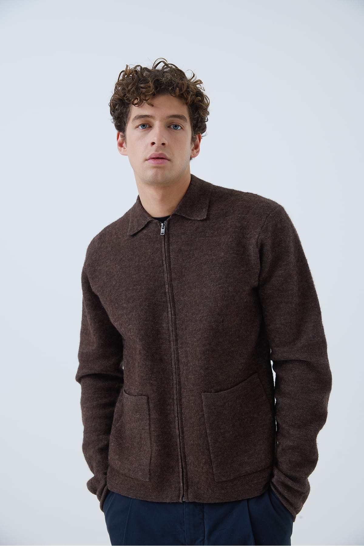 Jacke CFWILLI KNIT SEAL BROWN MELANGE Jacke Casual Friday