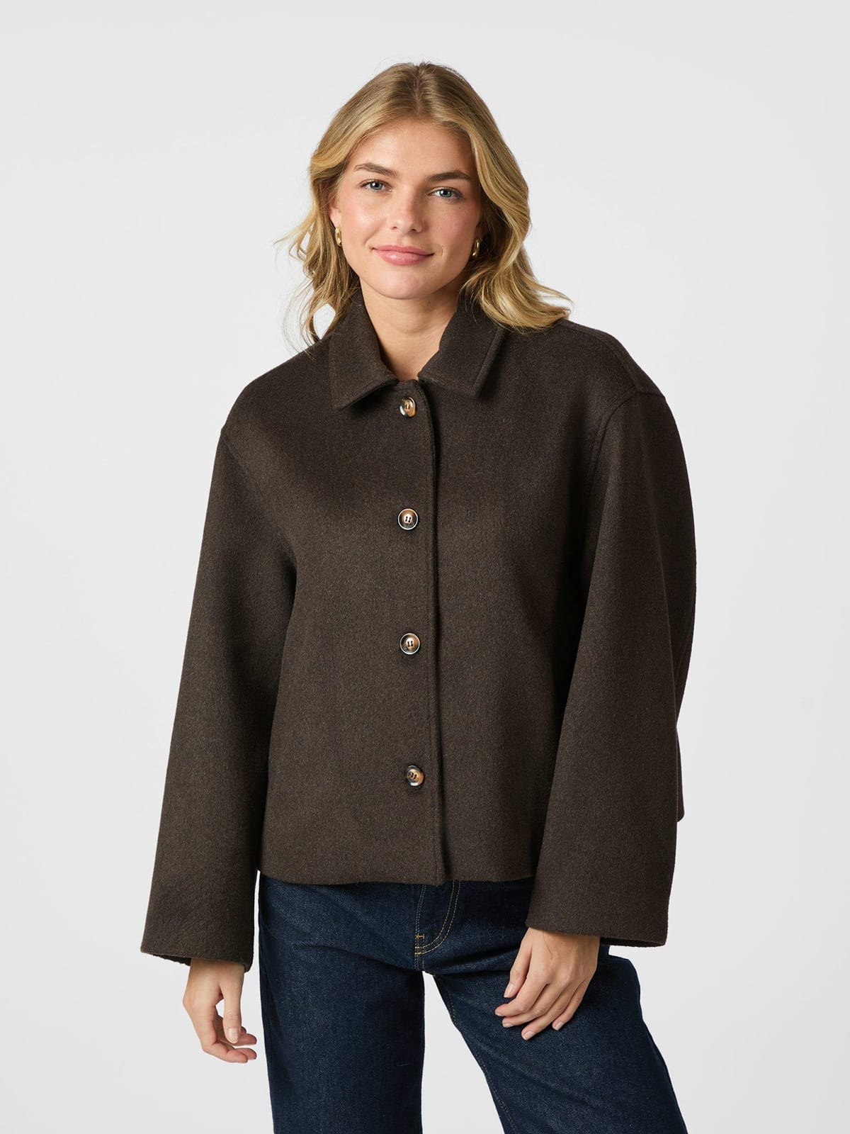 Jacke Hamra Wool Chocolate Brown Jacke Neo Noir