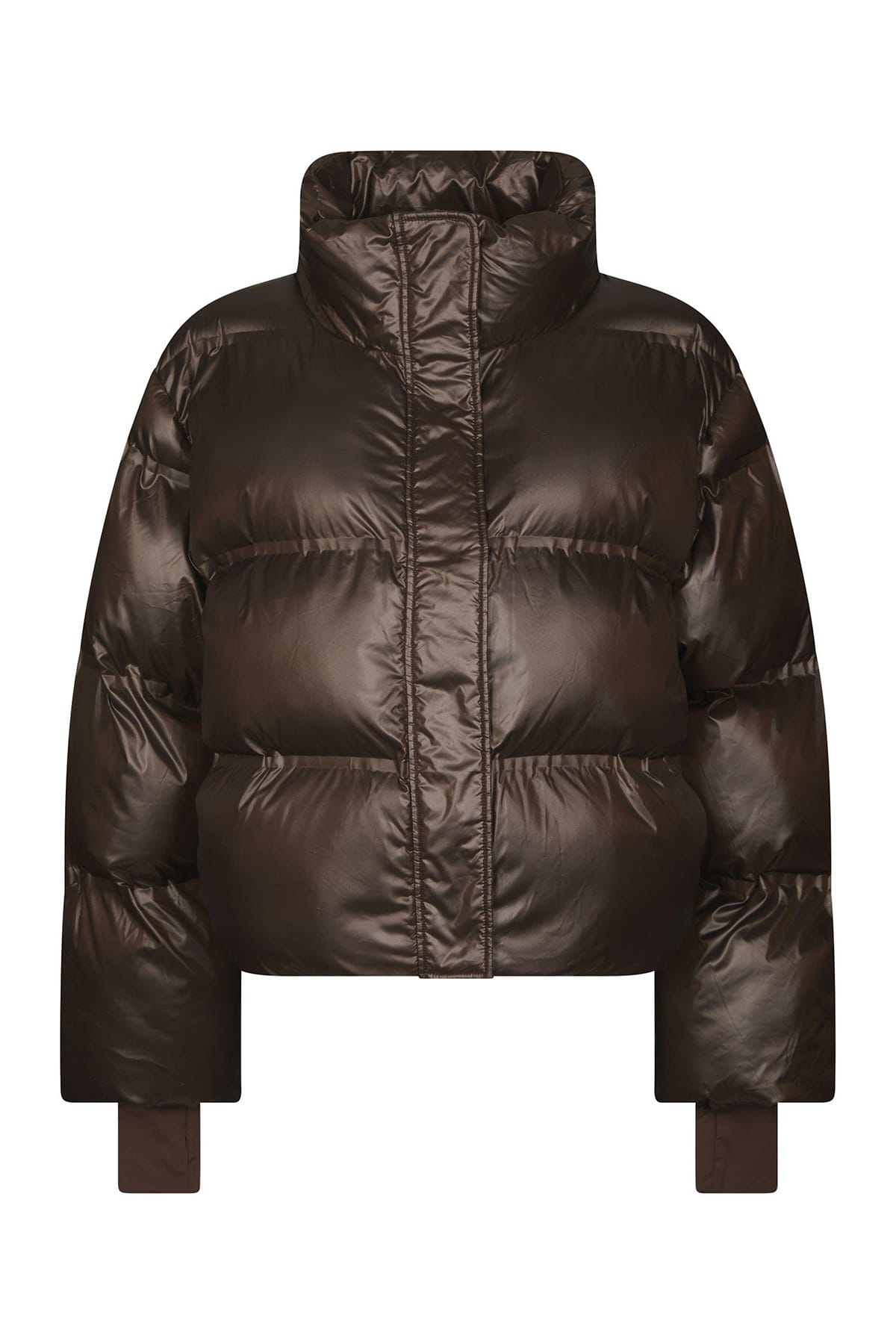 Jacke Rhea Shiny Puffer Chocolate Brown Jacke Neo Noir