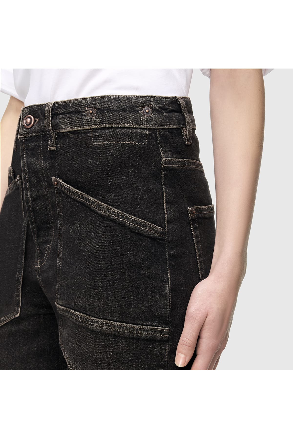 Jeans BAGGY straight Authentic comfort denim brown tinted black wash Jeans MAC
