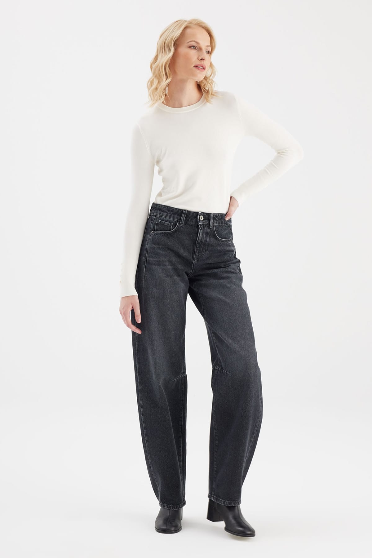 Jeans Clara Black Vintage Jeans C.O.J - Cup of Joe Denim