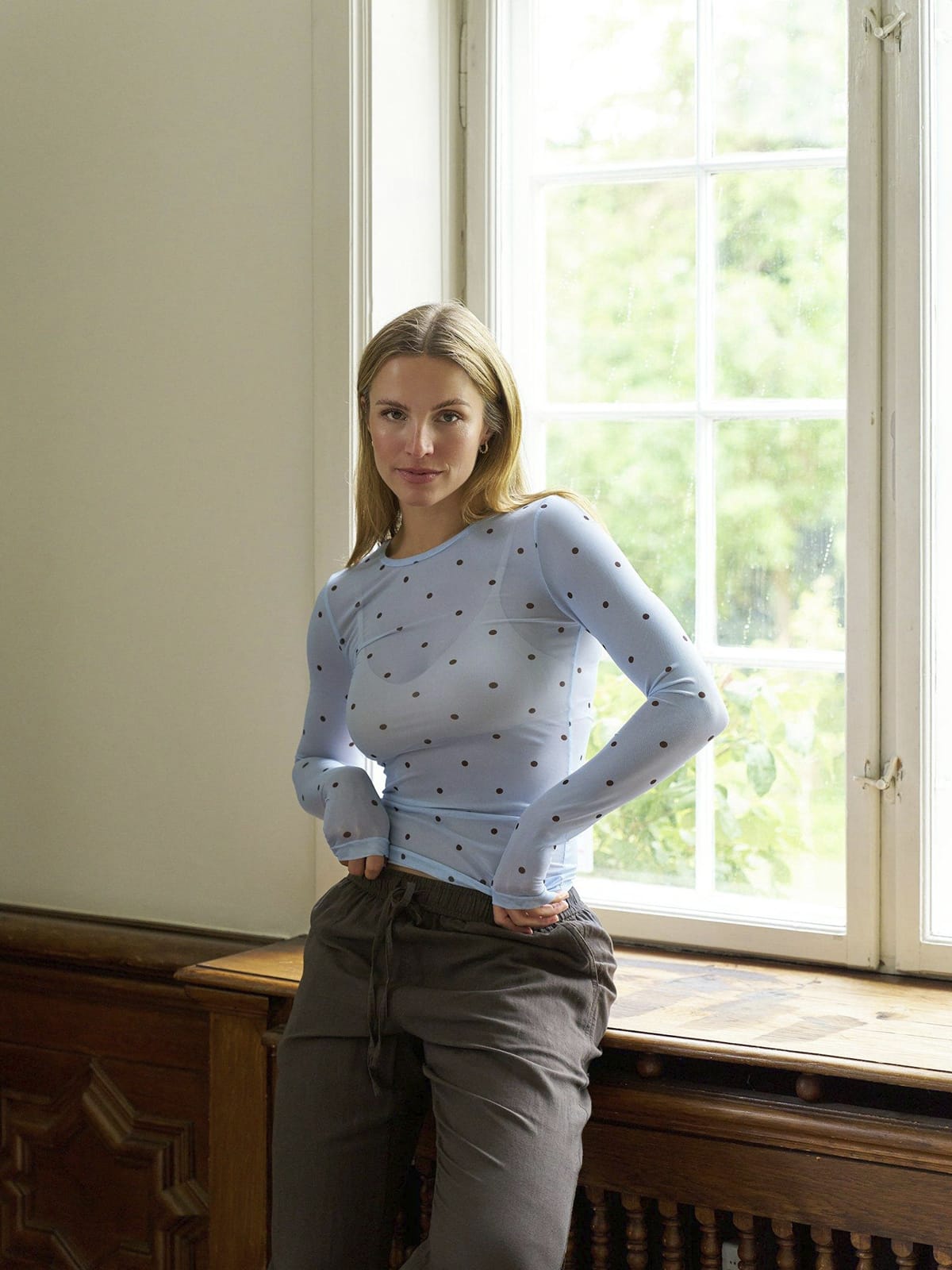 Longsleeve Ella Space Dot Light Blue Longsleeve Neo Noir