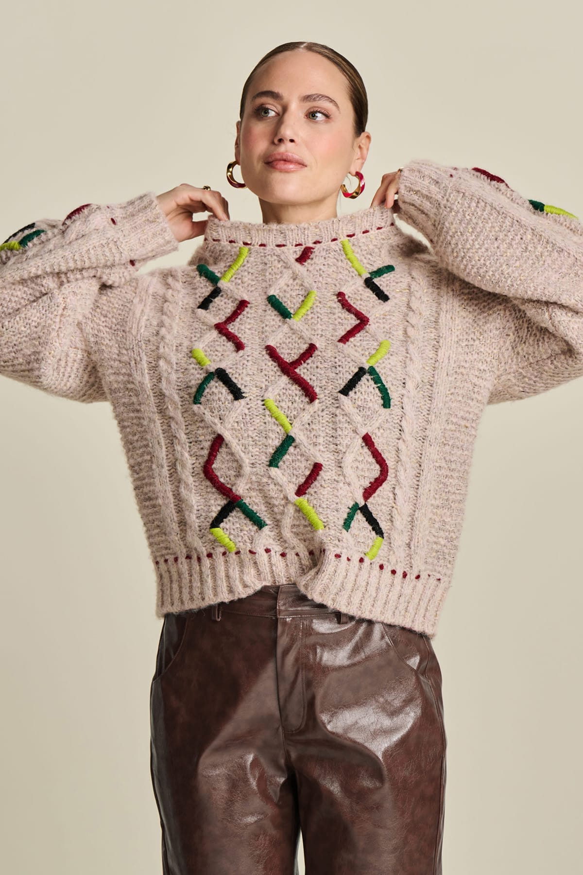 Pullover Cable Pink Pullover POM Amsterdam