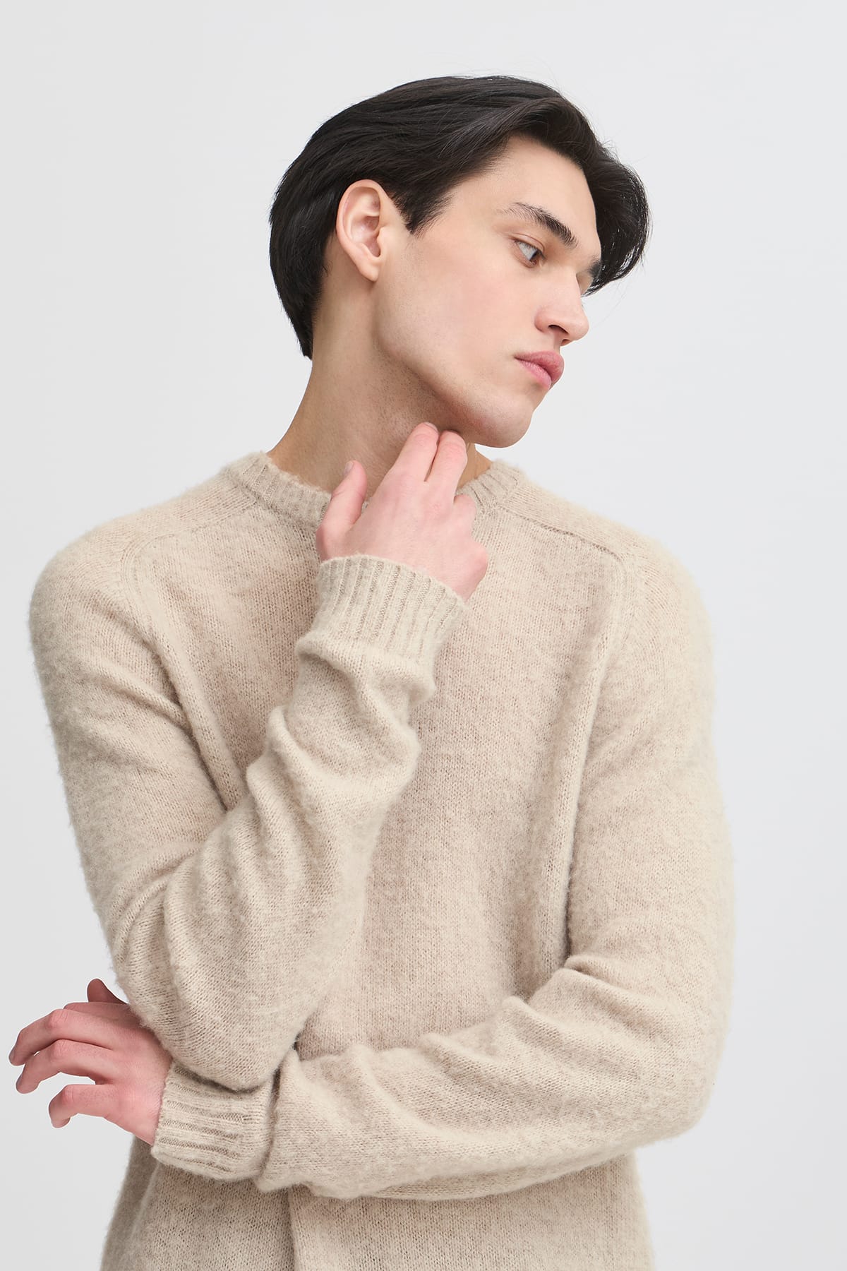 Pullover CFBERT brushed crew neck knit Silver Lining Pullover Casual Friday