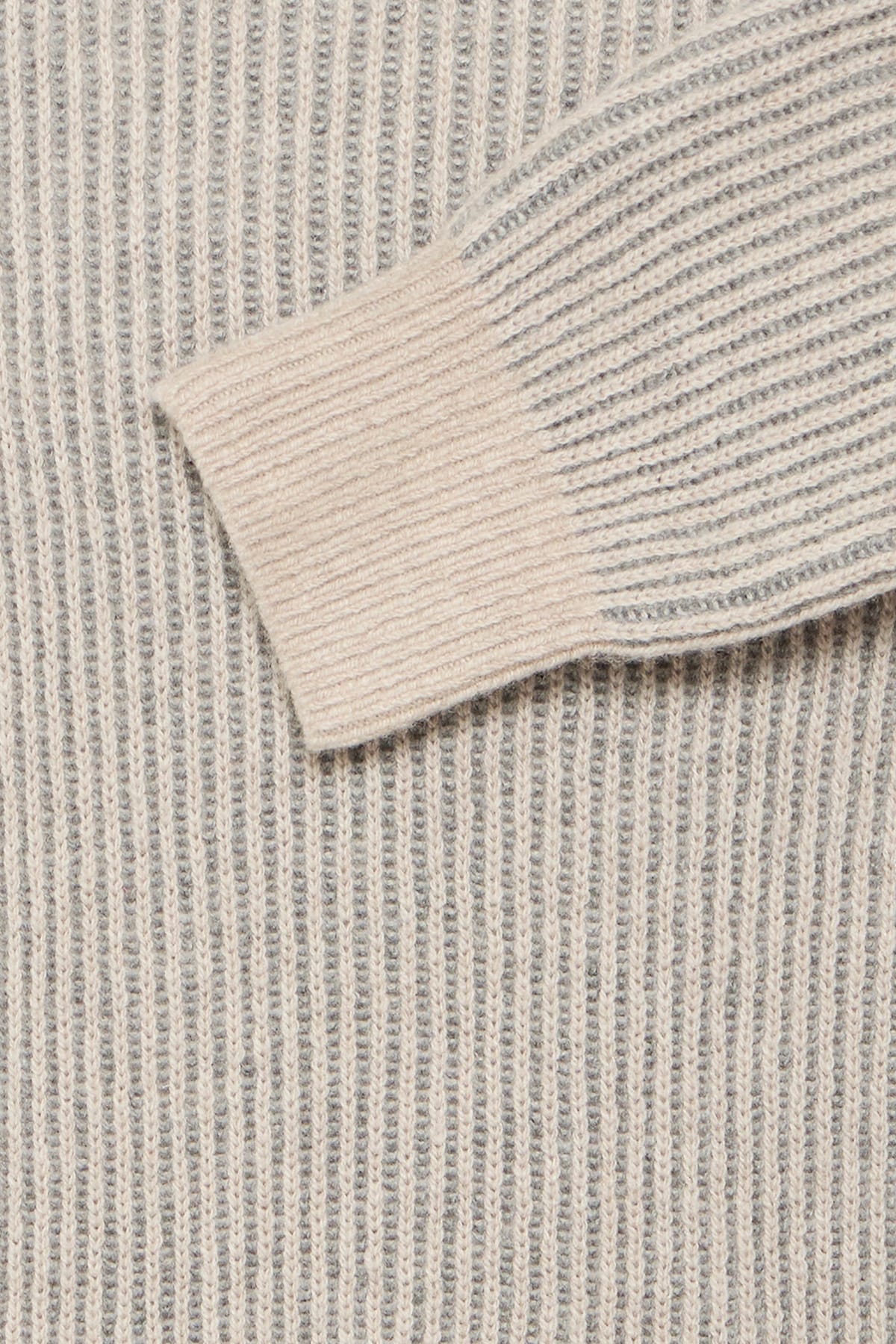 Pullover CFFENIX two toned ribbed knit Silver Lining Pullover Casual Friday