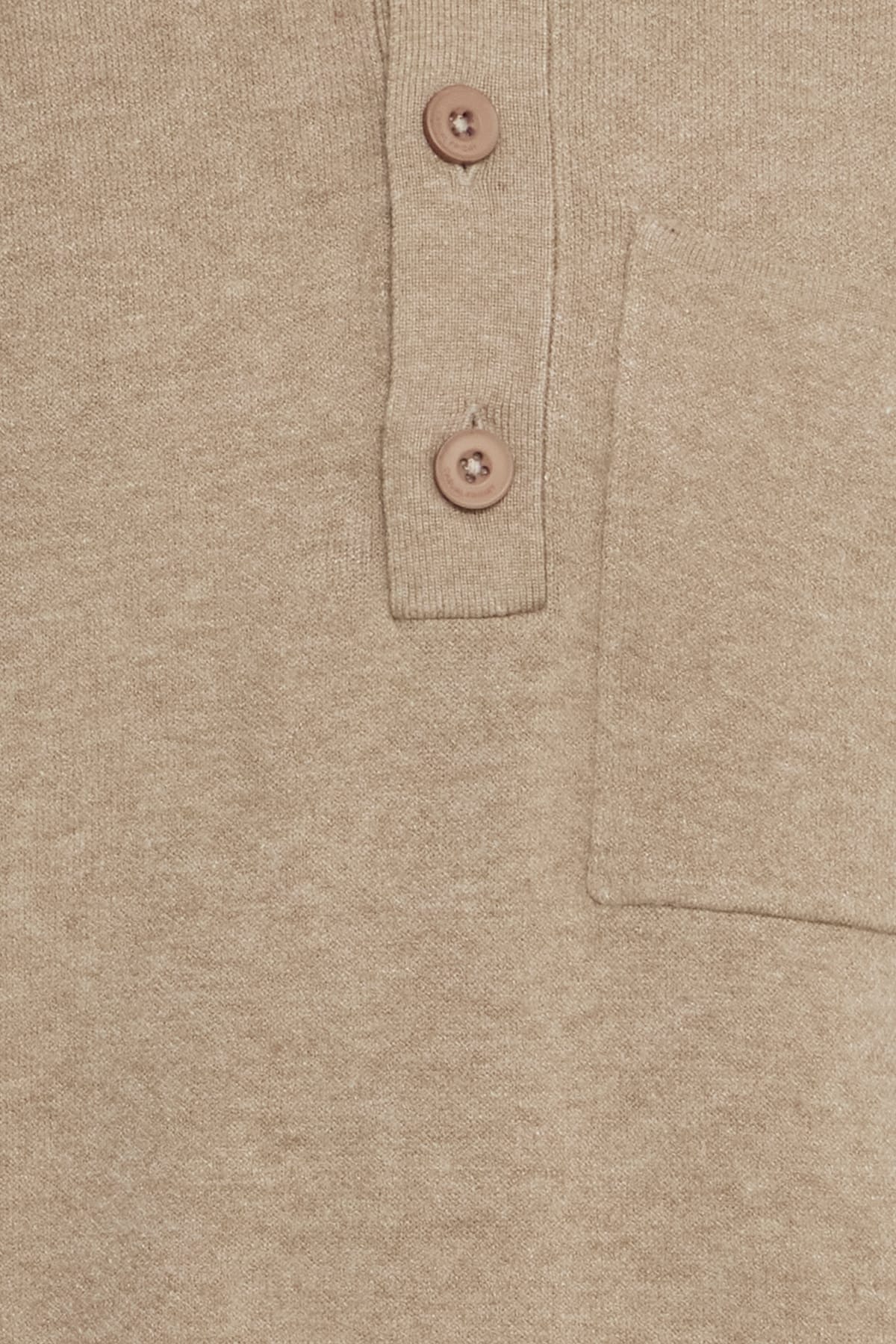 Pullover CFINGMAR 0224 knitted polo Roasted Cashew Melange Pullover Casual Friday
