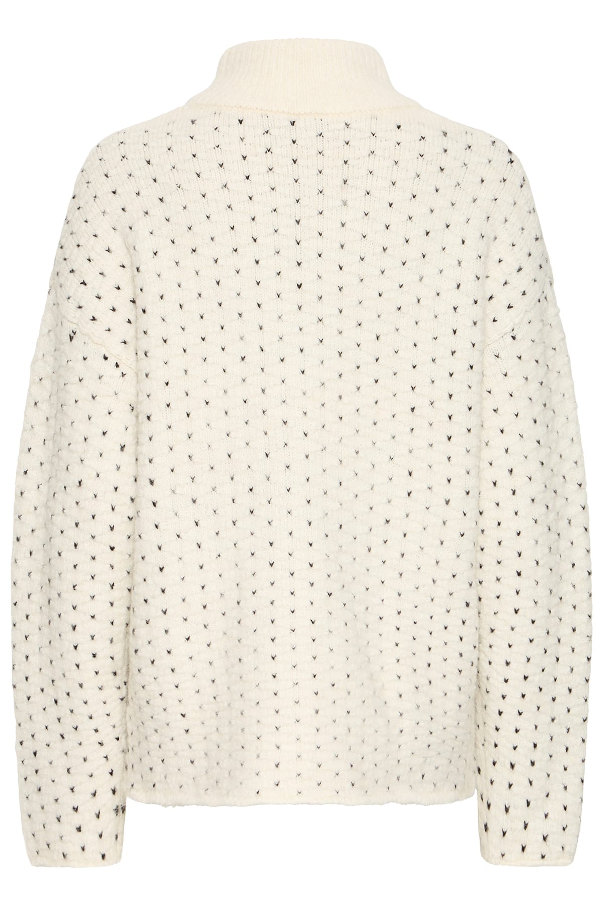 Pullover IHKAMARA LS19 CLOUD DANCER W BLACK DOT Pullover ICHI