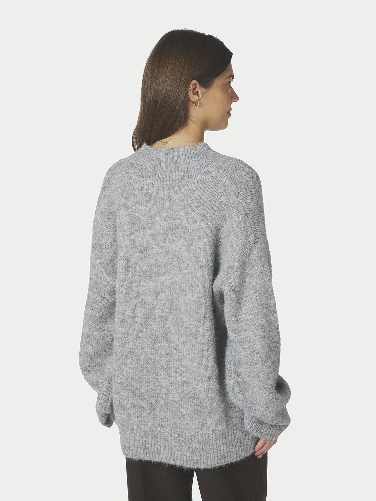 Pullover Melli Fluffy Knit Grey melange Pullover Neo Noir