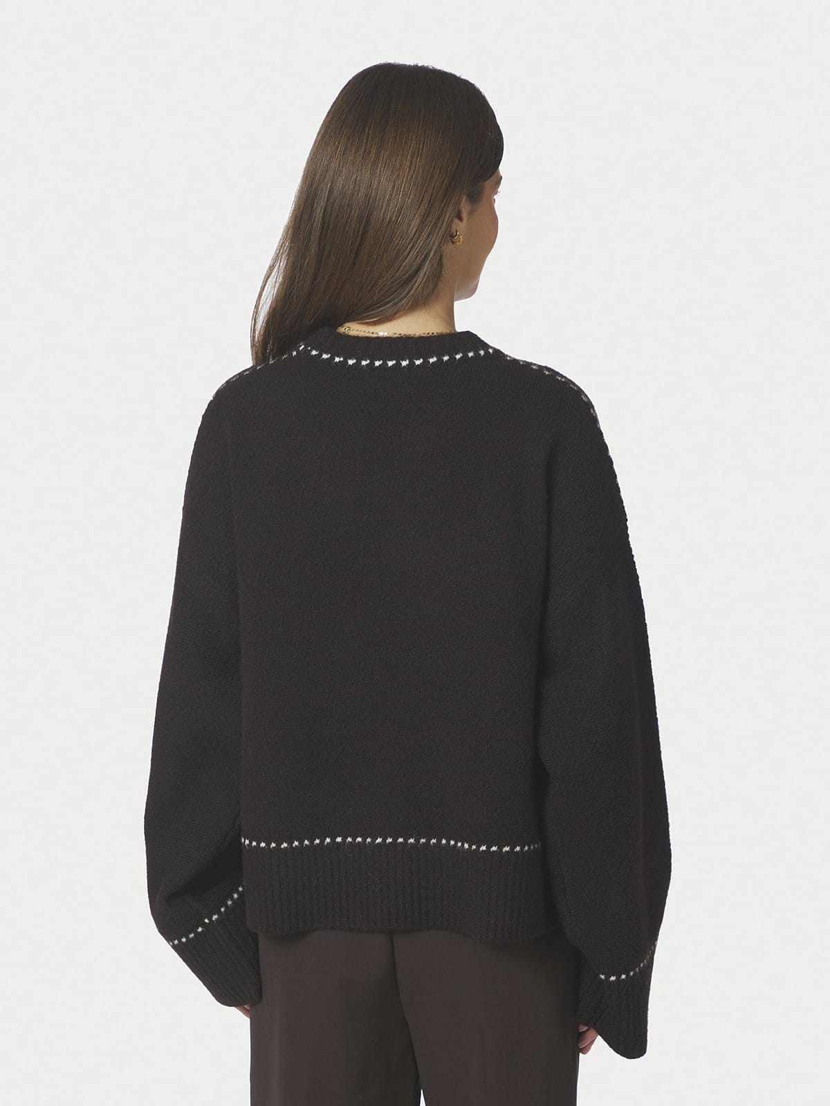 Pullover Roeme Knit Stitch Dark brown Pullover Neo Noir