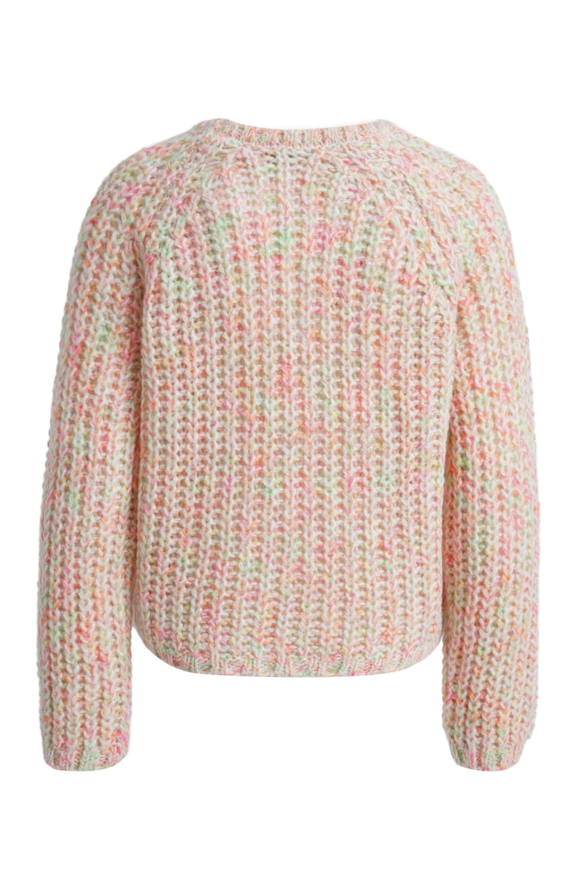 Pullover roundneck 1/1 raglan sleeve offwhite print Pullover Milano