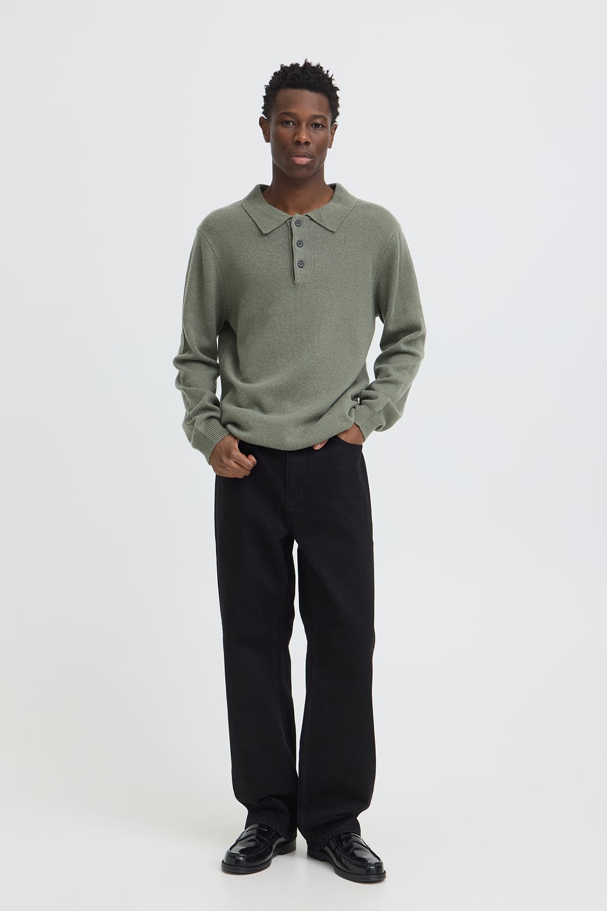 Pullover SDRICK POLO Agave Green Pullover Solid