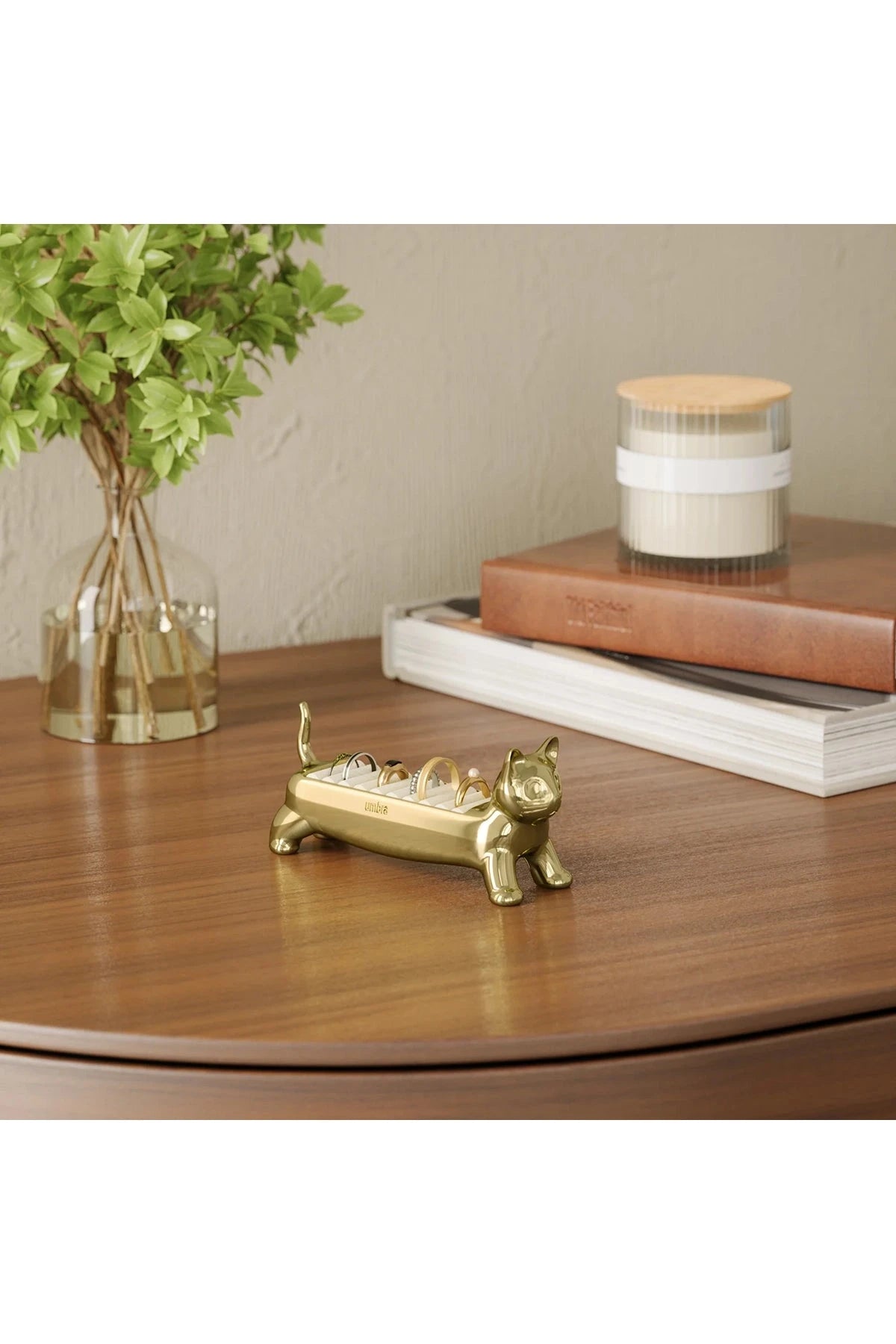 Ringhalter ALI CAT RING HOLDER BRASS Ringhalter Umbra